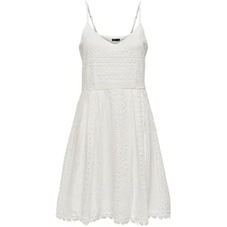 Only Kleid Spitzenkleid Weiß 38
