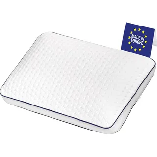 SLEEP COMFY Premium Nackenstützkissen mit Bezug, Visco Memory Foam Kissen, Oeko-TEX Zertifiziert, Ergonomisches, Orthopädisches Nackenkissen Kopfkissen, Schlafkissen für Bauchschläfer, Seitenschläfer