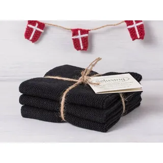 Solwang Spültuch Solwang Wischtuch Schwarz 3er Set