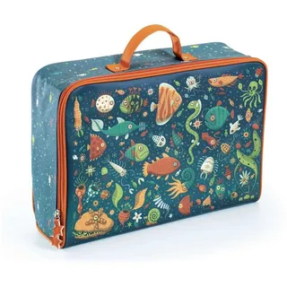 DJECO Kinderkoffer Bedruckter Koffer für Kinder 39 x 27,5 x 12 cm