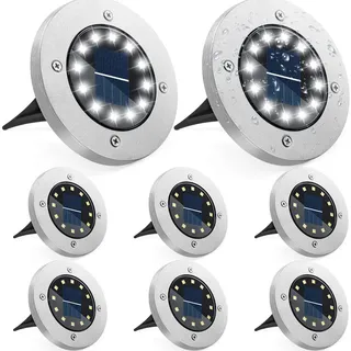 Solarleuchte Für Den Außenbereich, 12 Stück, Wasserdichte Boden-solarlampe, Solar-gartenleuchten, 12 Leds, Wasserdichte Solarlampe, Versenkte Solarstrahler