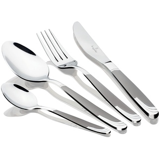 Berlinger Haus Matt-Mirror Complete Besteck 24 Teile Edelstahl Poliert/Satiniert, Besteck-Set 6 Personen, Haushalt, Camping, Hotels, Cutlery Set Modernes und Elegantes Design
