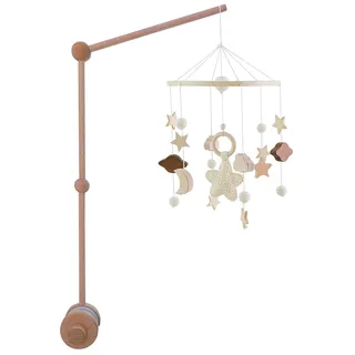 Baby-Mobile mit Sternen aus Holz und DIY-Mobile-Halterung
