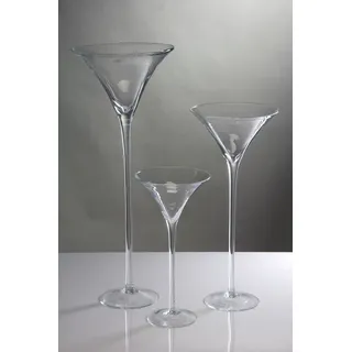 Sandra Rich XXL Martiniglas, Bodenvase auf Fuß H. 90cm Ø 35cm transparent rund