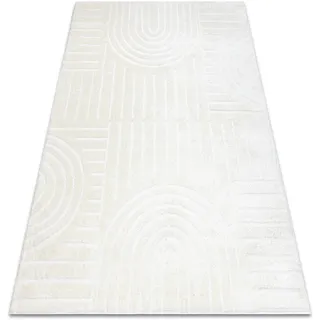 Rugsx - Modern Teppich Mode 8586 Geometrisch Creme Beige 180x270 Cm
