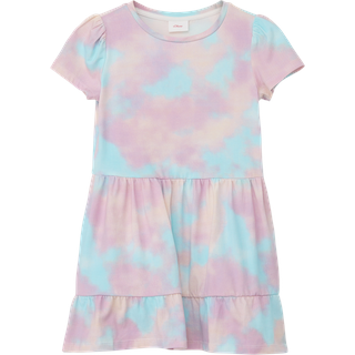 S.Oliver - Kleid mit All-over-Print, Kinder, creme|weiß, 98