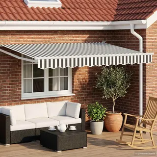 vidaXL Markise 3,5 x 2 m anthrazit/weiß