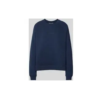 Sweatshirt mit Label-Print, Marine, M