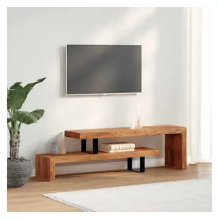 vidaXL TV-Schrank Lowboard 30 x 115 x 2400 cm Braun Massivholz