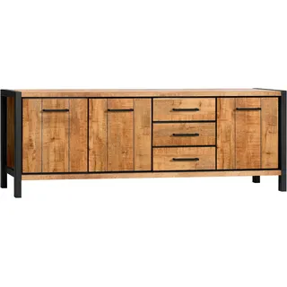 Sideboard OMG DESIGN "Ocean", gelb (mango), B:236cm H:80cm T:48cm, Melamin, Sideboards, Sideboard, mit Soft-Close, in zwei Breiten