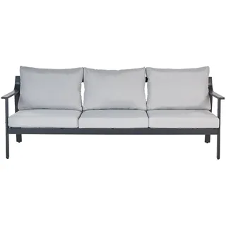 Beliani Kiato Gartensofa 3-Sitzer grau