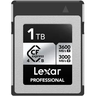 Lexar Professional CFexpress 4.0 Typ B, 1TB | Bis zu 3600MB/s Lesen, 2600MB/s Schreiben, Für 8K Raw Video, Für DSLR, Rückwärts mit XQD Kamera