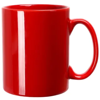 SHOWFULL 650ml Große kaffeetasse, glatte Keramik- Kaffeetassen, große Kapazität und Griff, für Büro, Zuhause, Rot