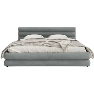 Selsey Polsterbett mit Bettkasten – grau ¦ Maße (cm): B: 200 H: 90