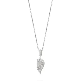 JETTE Silberkette JETTE Damen-Kette 925er Silber 57 Zirkonia Flügel, FLYING silberfarben