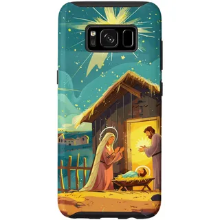 Hülle für Galaxy S8 Krippe Krippe Weihnachtsstern von Bethlehem
