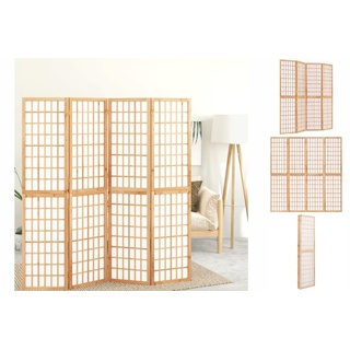vidaXL Raumteiler »4-tlg Paravent Japanischer Stil Faltbar 160x170 cm Raumteiler« braun