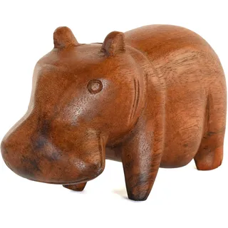 Purity Style Handgeschnitztes Nilpferd aus Holz – Haus Nilpferd – Skulptur Figur Statue Heimdekoration Geschenk