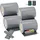 PVC Sichtschutzstreifen 0,19 x 35 m hellgrau 4er Set inkl. Befestigungsklemmen 120 St.
