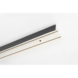 Gardinenschiene »Kunststoffschiene mit Blende«, 2 läufig-läufig, Wunschmaßlänge, Deckenmontage, verlängerbar, einfache Montage, schlicht, 40213851-0 schwarz