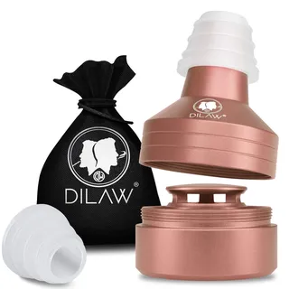 DILAW® Shisha ECO Molassefänger mit Gewinde - Universal aus Aluminium mit Adapter, Vorkühler-Aufsatz passt Universell für alle Shishas, 18er Schliff Einfach auf den Kopfadapter stecken, Rosé Gold