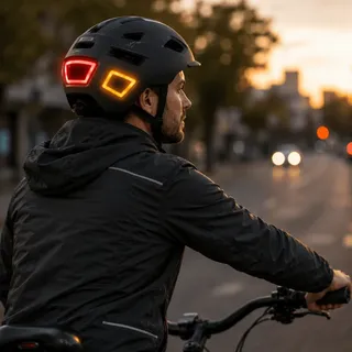 SPEQ Fahrradhelm L/XL mit Blinker, Rücklicht & Fernbedienung