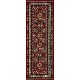 OTTO home Läufer Diantha, rechteckig, Höhe: 7 mm, Orient-Optik, mit Bordüre, Läufer, Brücke, Kurzflor, elegant rot 90 cm x 250 cm x 7 mm