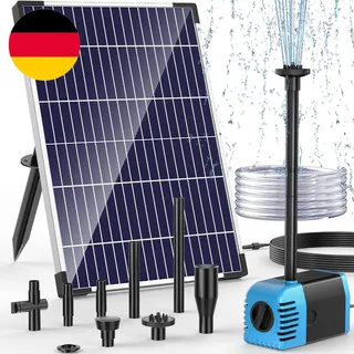 POPOSOAP 12W Solar Springbrunnen Für Außen, 600 L/H Solarbrunnen Für Draussen Mi