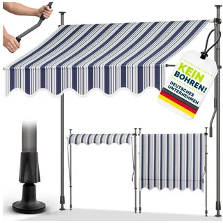 tillvex Klemmmarkise 150 cm blau/grau