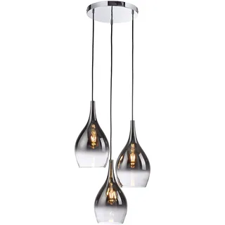 Pendelleuchte PAUL NEUHAUS "PILUA" Lampen grau (chromfarben) Designerlampe Pendelleuchten und Hängeleuchten