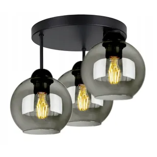 FKL DESIGN Home Deco Deckenlampe Pendellampe Hängelampe Wandlampe Tischlampe Leuchte Pendelleuchte Kugel Schwarz Grau Weiß Lampe aus Serie 830 verschiedene Varianten (830-EP3)
