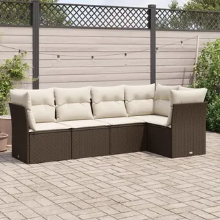 vidaXL Garten-Lounge-Set 5-tlg. braun