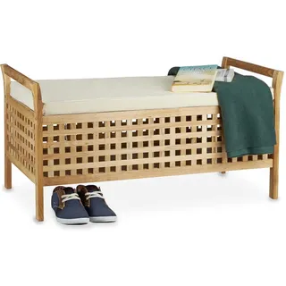 Relaxdays Sitzbank Walnuss (93 cm)