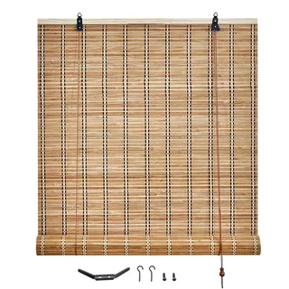 Sh000ad Bambus Rollos Retro Bambusrollo Sonnenschutz Sichtschutz Jalousie Raffrollo Seitenzugrollo Lichtfilter Innen- und Außenrollos Für Fenster & Tür,Anpassbar,Breite x Höhe (45cm x 180cm)