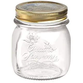 Bormioli Rocco Quattro Stagioni Marmeladen-/Einmachgläser 250 ml (mit Schraubdeckel ø 70 mm, Konfitürenglas, 12 Gläser) 58281