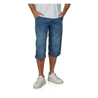 Mustang 3/4 Jeans Shorts Herren Stretch Straight Fit Freemont Straight Fit Blau 36
