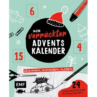 Edition Michael Fischer Mein verrückter Adventskalender Das Mitmachbuch 24 weihnachtliche Mitmachseiten