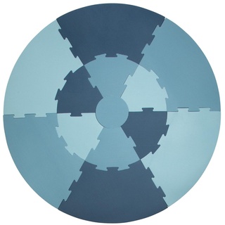 Spielmatte Round Puzzle (122X122) 13-Teilig In Powder Blue