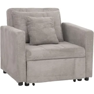 Schlafsessel HWC-L90, Klappsessel Gästebett, Liegefläche 200x100cm Stoff Cord