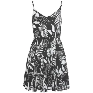 LASCANA Strandkleid Damen schwarz-weiß bedruckt Gr.44