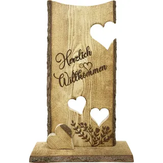 Badeko Holzständer Doppelherz 75 x 45 cm braun