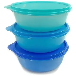 TUPPERWARE Ciotole multiple (3) 600ml blu oscuro + blu + turchese scatola