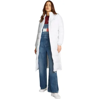 Tommy Jeans Damen Daunenmantel Maxi Essential Puffer Knielang, Weiß (White), XS - XS