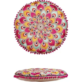Marrakesch Orient & Mediterran Interior Bodenkissen Sitzkissen Azet 1 im Orient-Design, aus Baumwolle, mehrfarbig 55 cm, Handarbeit bunt