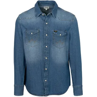 Wrangler Jeanshemd 27 MW mid stone L