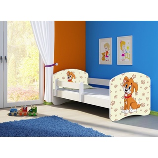 Clamaro Kinderbett (Kinderbett, Babybett 70x140, 80x160, 80x180cm Juniorbett, Kind, Motiv, Schublade CLAMARO)