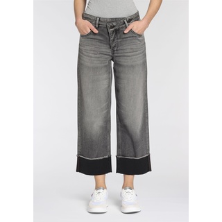 Weite Jeans HERRLICHER "Mäze Organic Denim Brushed" Gr. 31, N-Gr, grau (grey agate) Damen Jeans Weite