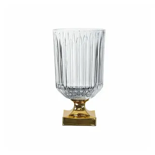 Nachtmann Dekovase Minerva Gold 31.5 cm weiß