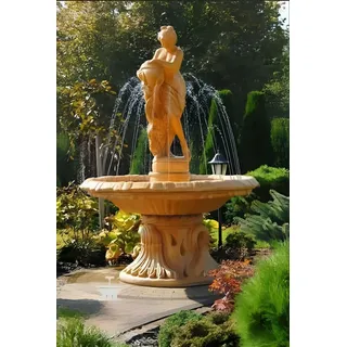 Xlmoebel Gartenbrunnen Steinbrunnen mit Fontäne für eine entspannte Gartenatmosphäre, (Artikel ITALIA CHARLOTTE), Hergestellt in Europa weiß
