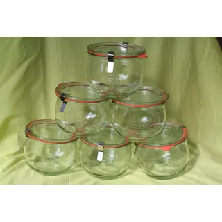 Weck 12 Weckgläser 580 ml Tulpe Tulpenglas KOMPLETT Tulpengläser Gläser 1/2 Liter 500ml Einweckgläser Einkochgläser Einmachgläser